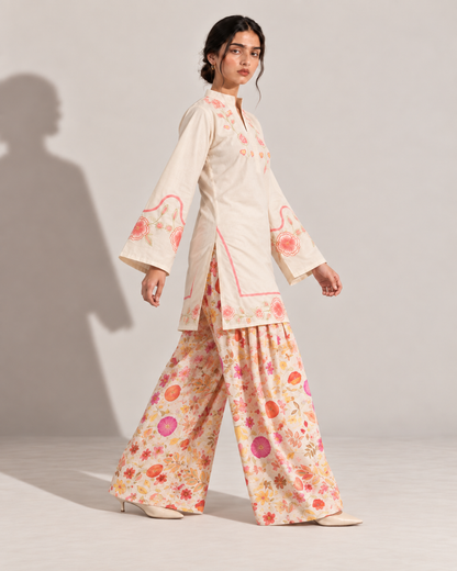 Blush Vine Embroidered Co-ord Set