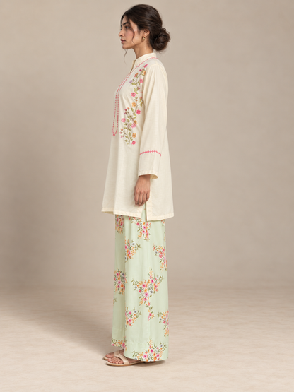 Ivory Vine Embroidered Co-ord Set