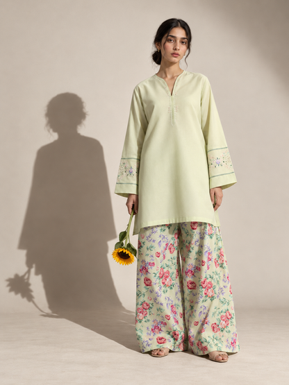 Sage Bloom Embroidered Co-ord Set