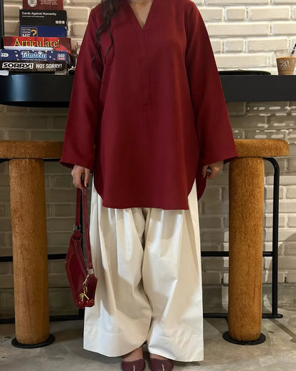 Dynamic Cherry Furshi Co-ord