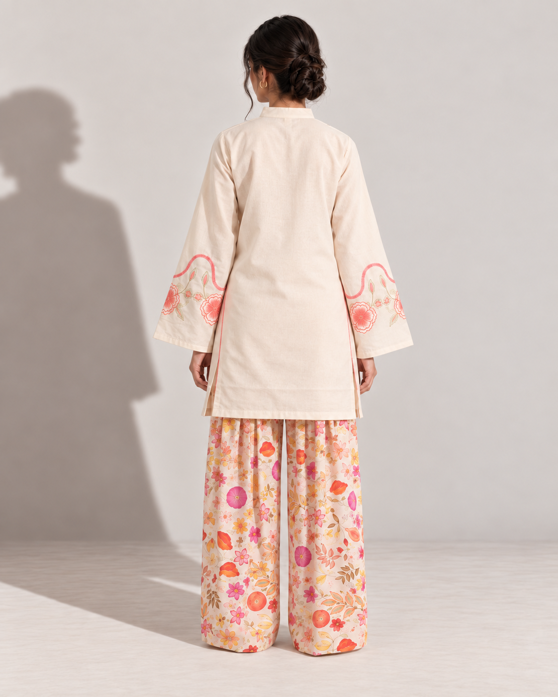 Blush Vine Embroidered Co-ord Set