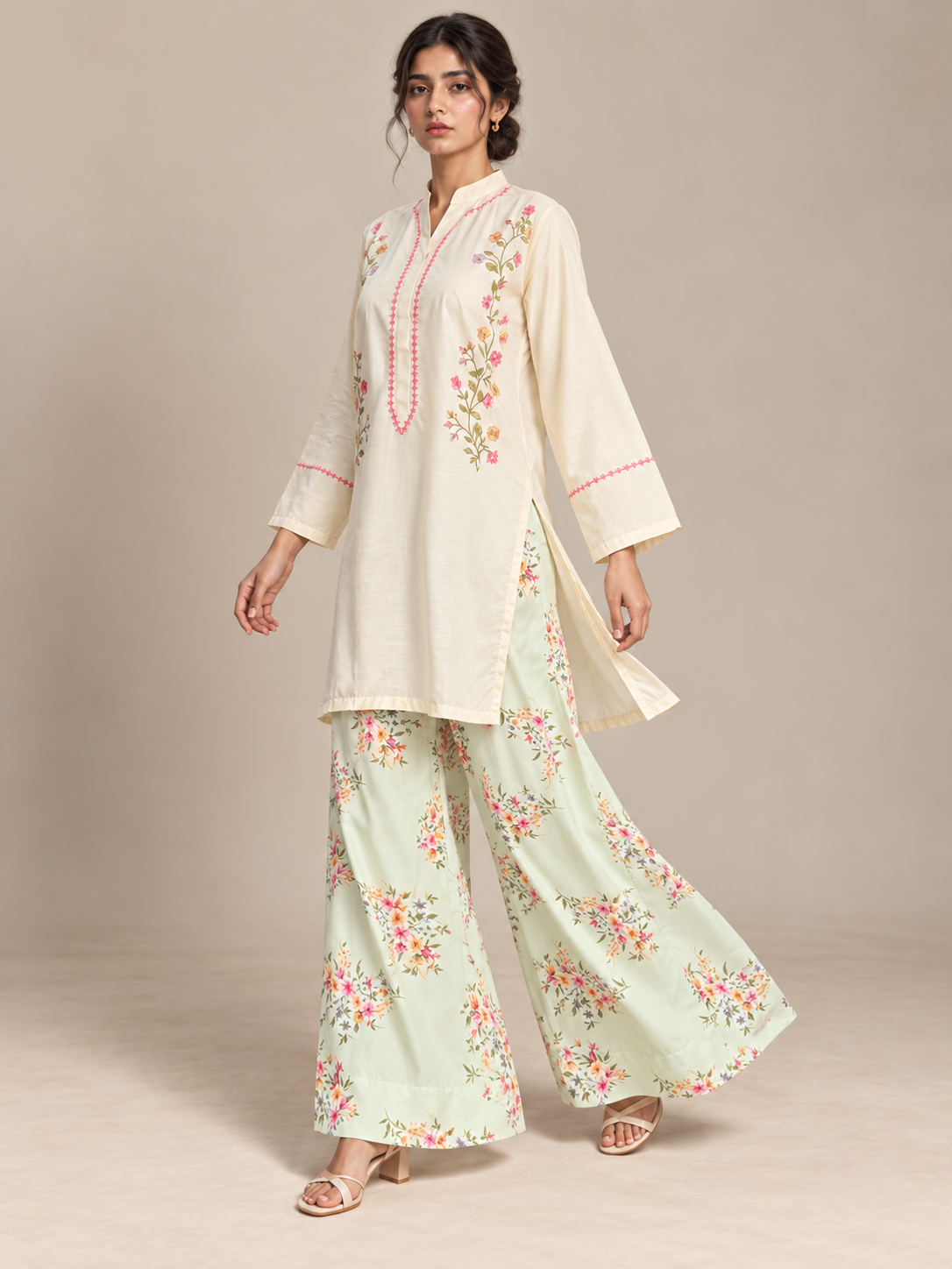 Ivory Vine Embroidered Co-ord Set