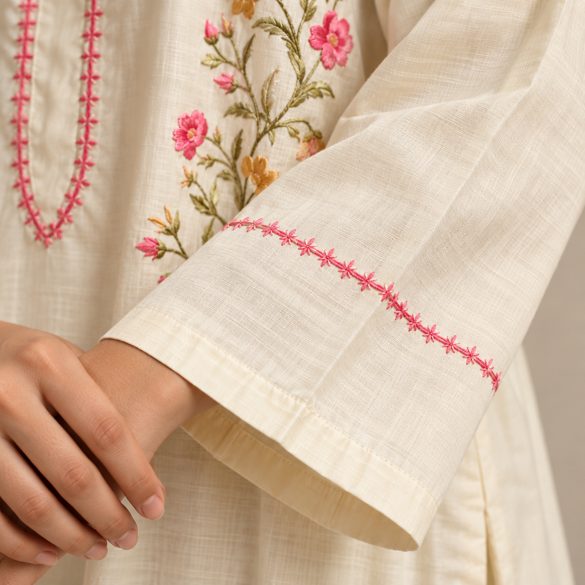 Ivory Vine Embroidered Co-ord Set