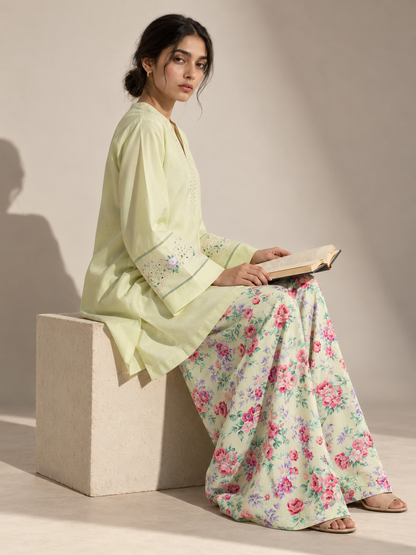 Sage Bloom Embroidered Co-ord Set