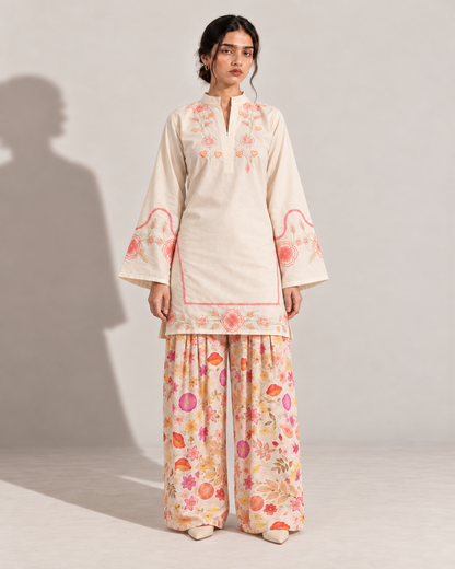 Blush Vine Embroidered Co-ord Set