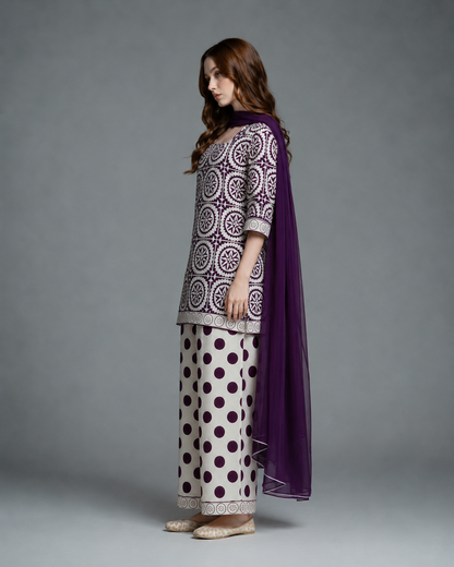 Pemberly Printed 3pc — Purple