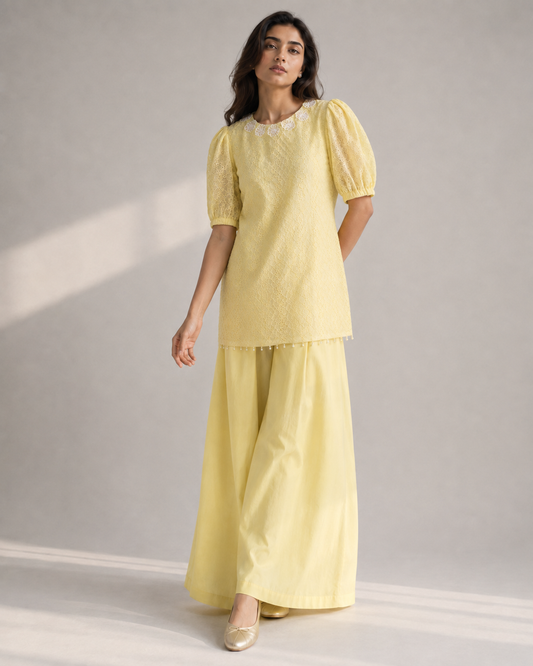 Buttery Chikankari Co-ord Set