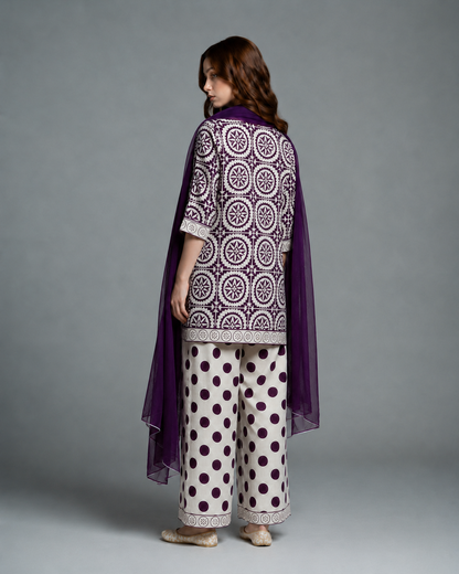 Pemberly Printed 3pc — Purple