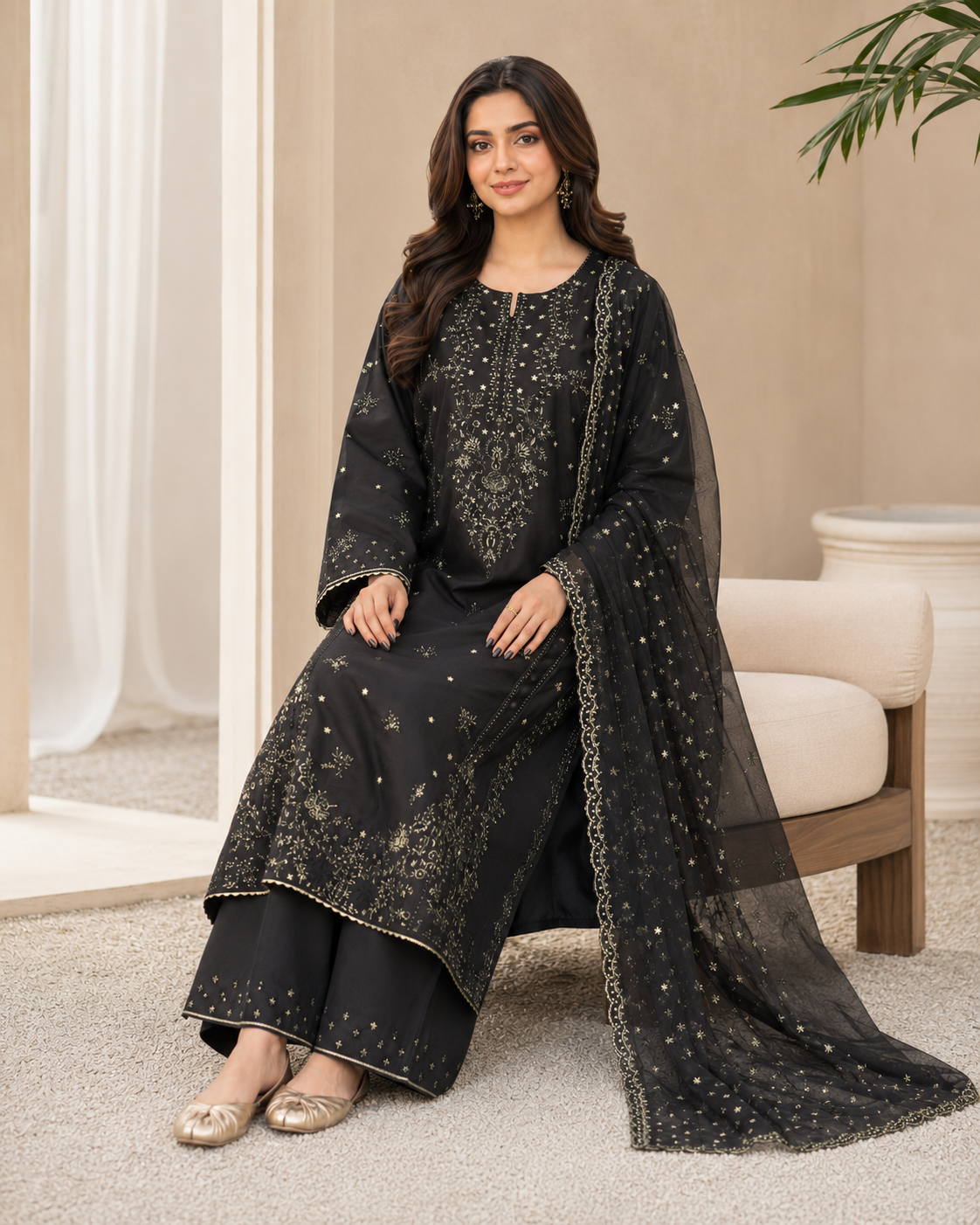 Mannat Embroidered 3pc