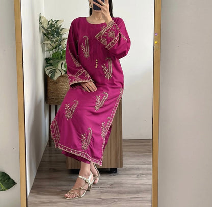 Amber Embroidered